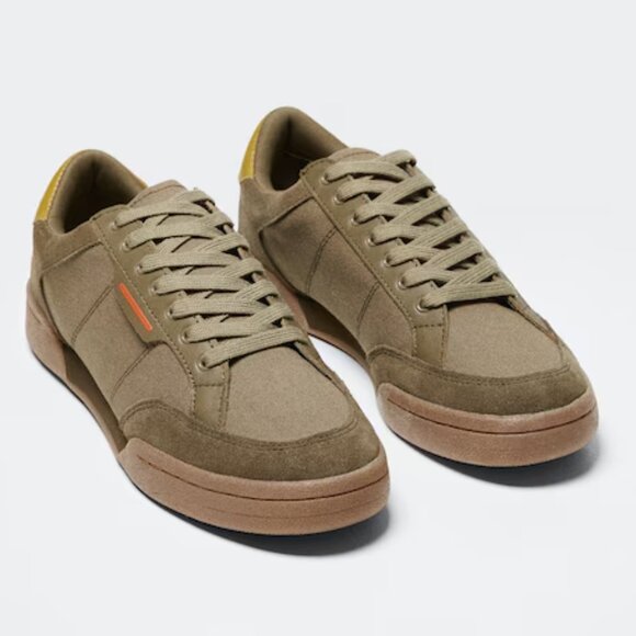 NWT Mango Leather Retro Sneakers Men's size 8. Women's size: 9.5 - Picture 1 of 5
